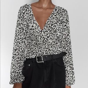 Zara Leopard Top